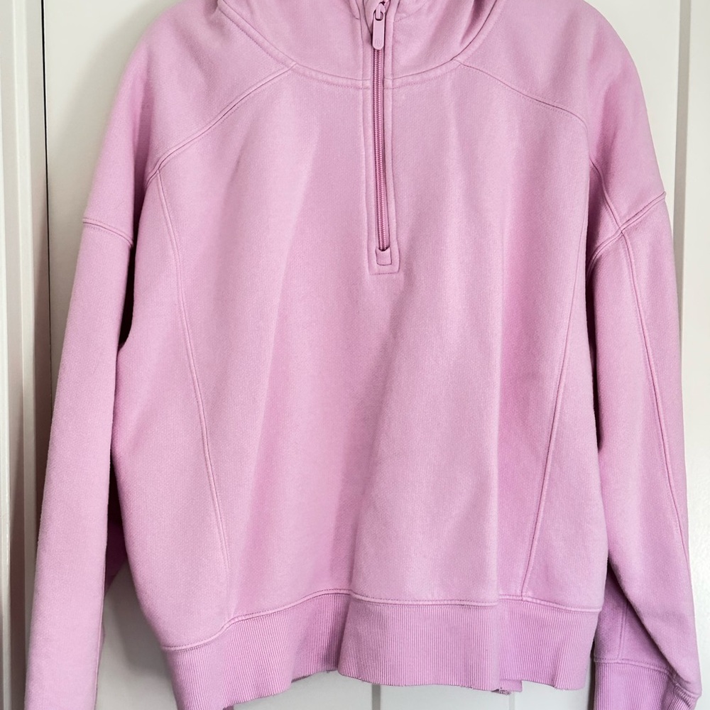 Nuuds vintage fleece Downtime quarter zip in Bon Bon size medium - Picture 2 of 11
